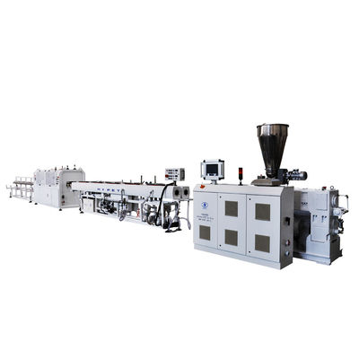 kaufen PVC-Rohr-Maschinen-Doppelte Stränge 20-63 mit konischem Doppelschneckenextruder ZS55/120 gaben 220kg/H aus online manufacture