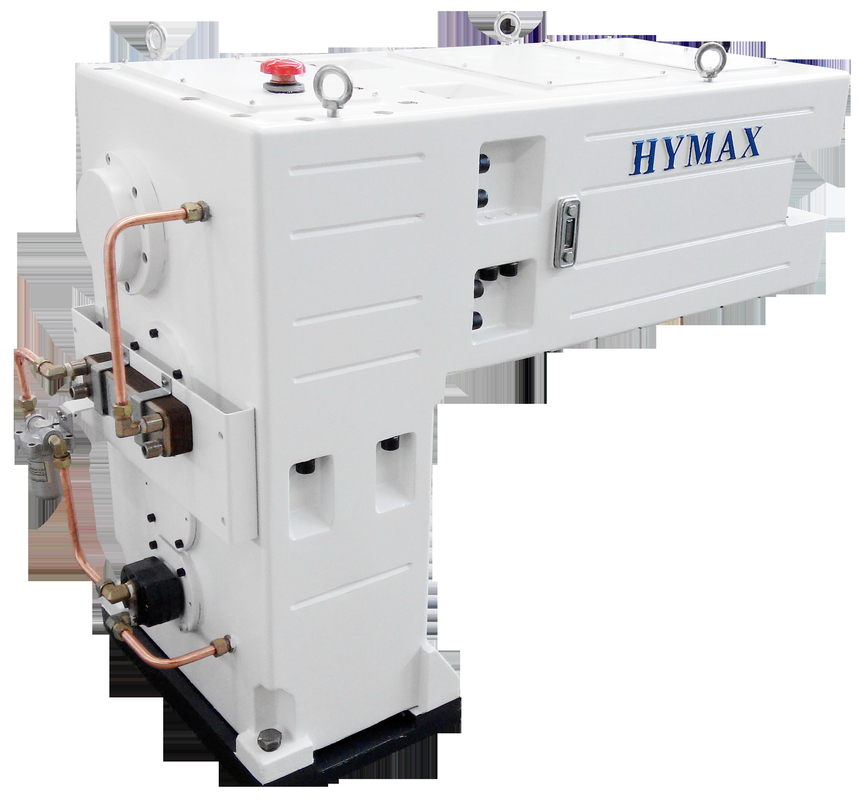 Block-Typ-Konik-Zwei-Schrauben-Extruder mit vertikaler Getriebe-Typ-Box mit hohem Drehmomentgetriebe-Reduktor