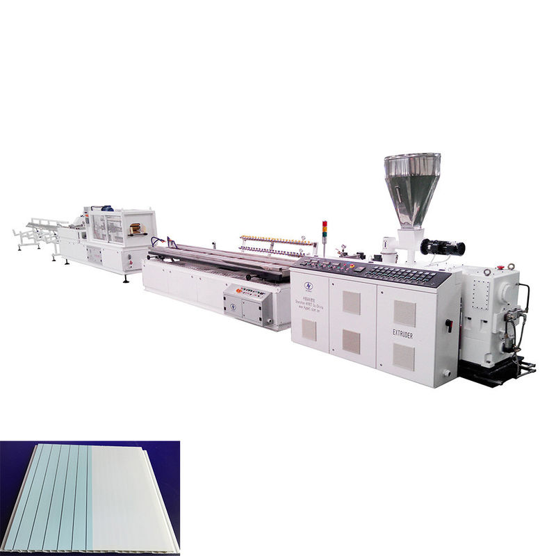 Kunststoff-Falsche Decke PVC Wandplatten Extrusionslinie mit konischen Zwillings Extruder HYZS65/132 37kw Hauptmotorleistung