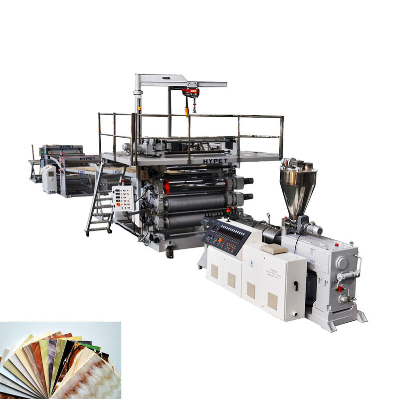 Künstliche Marmorsteinblatt-Verdrängungs-Linie mit konischem Doppelschneckenextruder 80/156 3m/Min 500 - 600KG/H