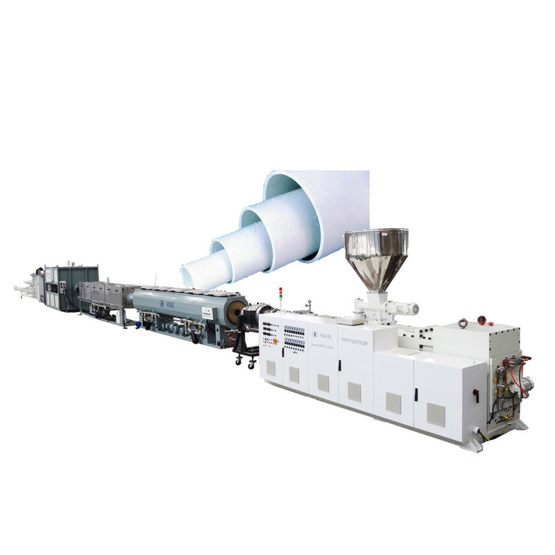 PVC-Rohr-Verdrängungs-Linie mit Doppelschneckenextruder ZS80/173 gab mehr als 700kg/h aus